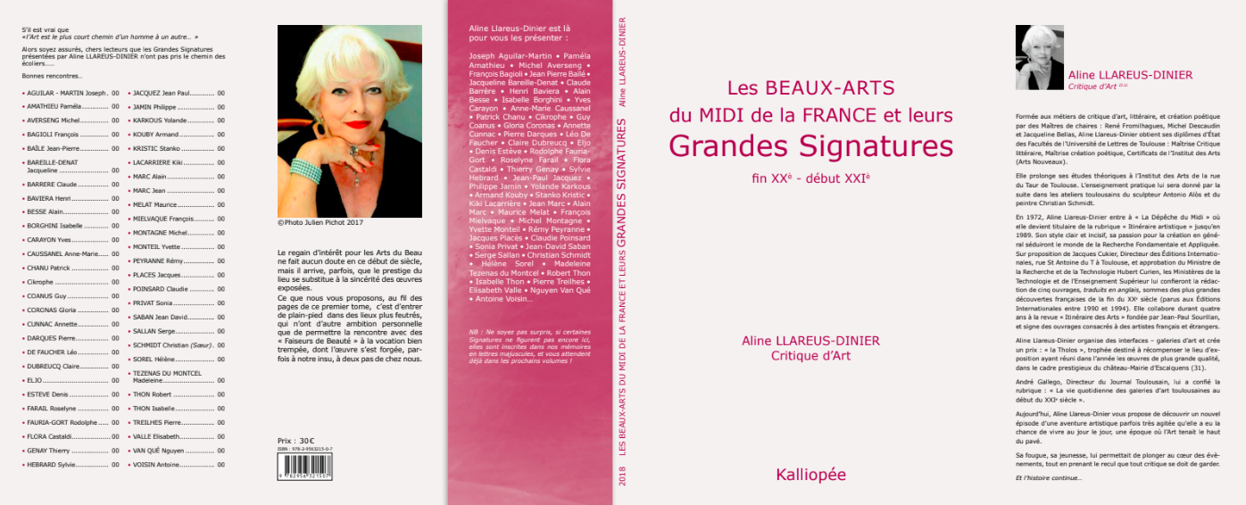 Couverture du livre de la critique d'Art Aline Llareus-Dinier, Rencontres, dans lequel Eljo est cité.