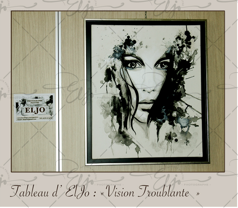 Tableau d'Eljo, vision troublante, exposition La Hesta des Arts en 2016.