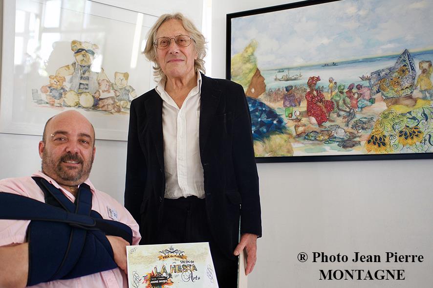 Remise de prix du public à Eljo lors du salon de la Hesta des Arts à Mauzevin en 2017.