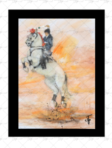 Copie de la peinture intitulée "El Rejoneador" peinte par Eljo.