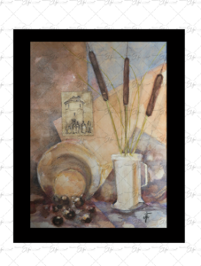 Copie de la peinture intitulée "Influence automnale" peinte par Eljo.