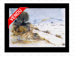 Copie du dessin intitulé "Paysage d'hiver" par Eljo.