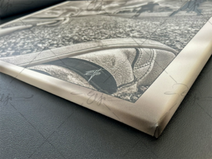 Illustration d'une photo imprimée sur toile.